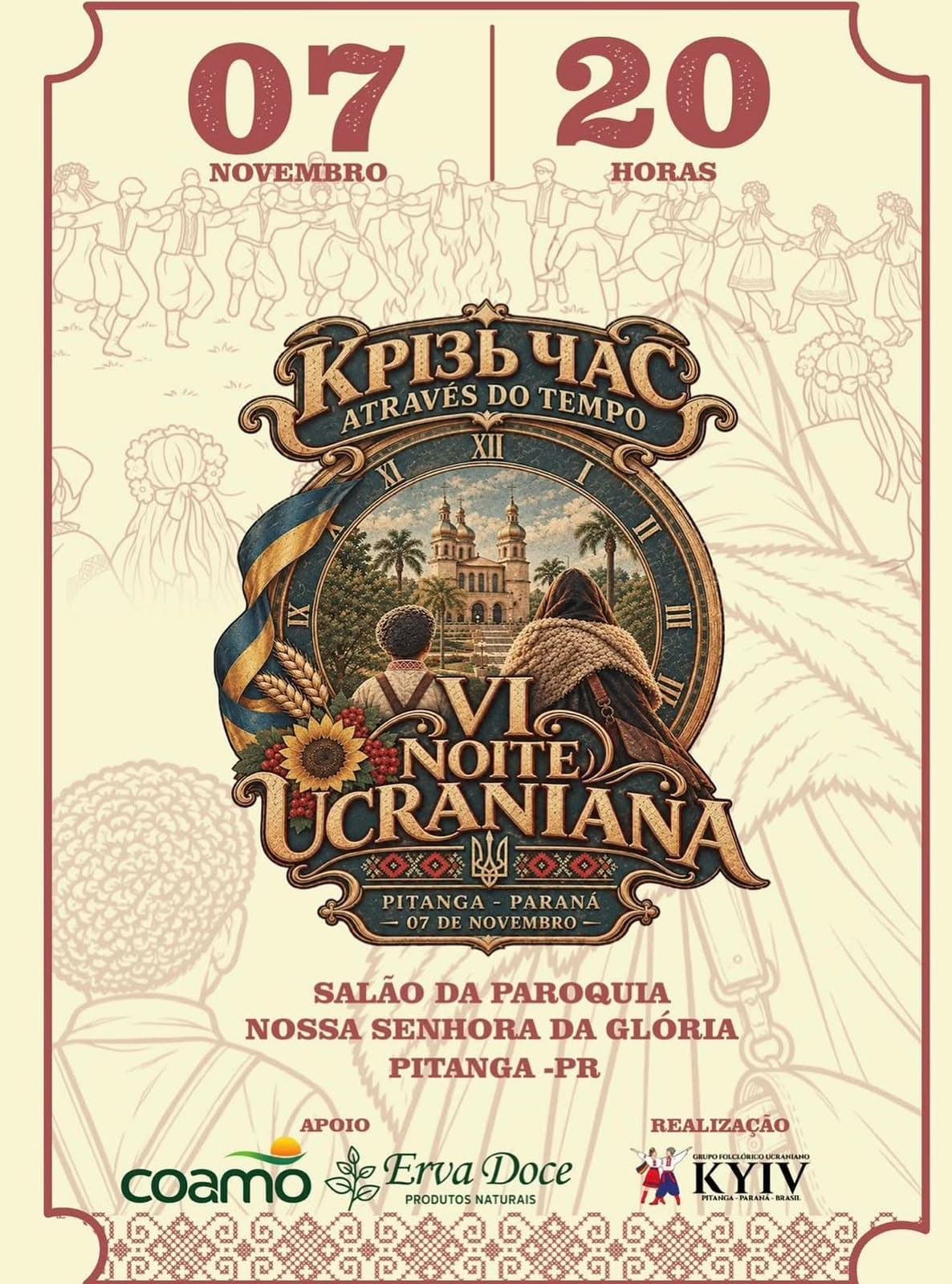 Cartaz do evento 6ª Noite Ucraniana